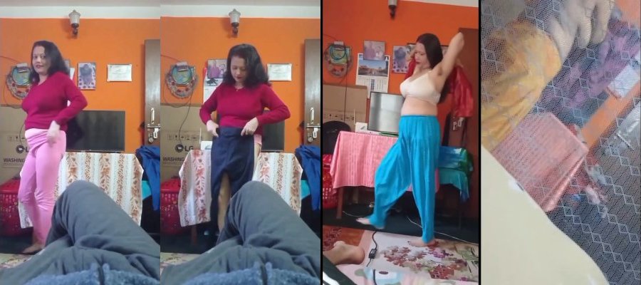 Bigboob Sexy Milf Mom Changing Front of her Son (Updates)