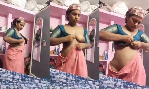 Indian Wife Wearing Cloths Record By Hubby